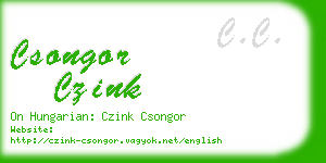 csongor czink business card
